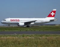 HB-JLR @ LFPG - Coming out with the revised titles. Ferried from Toulouse to Zürich on 2012-02-29 on delivery flight, in revenue service barely four days later on a return to Düsseldorf.
