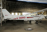 G-BGRO - In the civil hangar at RAF Kirknewton