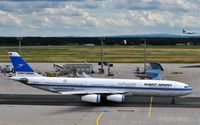 9K-ANC @ EDDF - Leaving parking position for take-off on rwy 25C..... - by Holger Zengler
