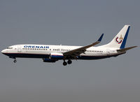 VQ-BEN @ LEBL - Landing rwy 25R - by Shunn311