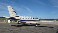 N70LT @ KAXN - Socata TBM-700 at the pumps. - by Kreg Anderson