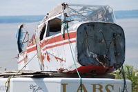 CF-KVC - The owner, Don Bates, told me: The plane was overturned while attempting a takeoff from a pasture in Quebec. It had a 160 hp engine and was able to take off in a very short distance but this day was very hot and the grass was quite long ... - by Tomas Milosch