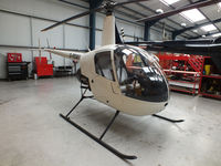 G-RSWW @ EGBS - inside the Tiger Helicopter's Hangar at Shobdon Airfield, Herefordshire - by Chris Hall