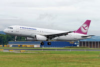 TC-FBR @ LOWL - Freebird Airlines Airbus A320-232 landing in LOWL/LNZ