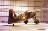 R9125 - Lysander II as seen in the Royal Air Force Museum at Hendon in May 1983. - by Peter Nicholson