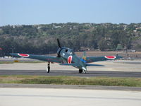 N712Z @ CMA - 1942 Mitsubishi A6M ZERO-SEN (ZEKE), P&W R-1820 Double Wasp 1,130 Hp upgrade from original Nakajima Sakai, taxi - by Doug Robertson