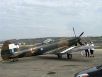 N749DP @ CMA - 1983 Vickers/Supermarine SPITFIRE Mk.XIVe, Rolls Royce Griffon 65 V-12 2,050 Hp, late model high-altitude version ex David Price - by Doug Robertson