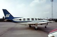 PH-SAV @ EHRD - Piper PA-31-350 Navajo Chieftain [31-7652056] (Schreiner Airways) Rotterdam~PH 29/08/1976 - by Ray Barber