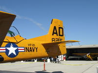 N7044L @ CMA - 1955 North American T-28B TROJAN 'Susie Q II', Wright R-1820-86 9 cylinder radial 1,425 Hp, tail data - by Doug Robertson