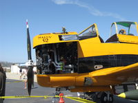 N7044L @ CMA - 1955 North American T-28B TROJAN 'Susie Q II', Wright R-1820-86 1,425 Hp, cowl up to show engine. Built with many panels to enhance maintenance. Dive brake on this model. - by Doug Robertson