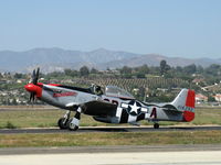 N44727 @ CMA - 1944 North American/Aero Classics P-51D MUSTANG Man O' War, Packard Rolls V-1650-3 Merlin 1,695 Hp, taxi to 26 - by Doug Robertson