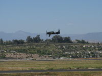 N7825C @ CMA - 1949 Grumman F8F-2 BEARCAT, P&W R-2800-34W 2,100 Hp, on final Rwy 26 - by Doug Robertson