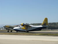 N44HQ @ CMA - 1950 Grumman HU-16B ALBATROSS 'Row 44', two Wright R-1820-76A 1,425 Hp each, holding on taxiway - by Doug Robertson