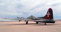 N7227C @ KPUB - Left rear, parting shot, B-17G - by Ronald Barker