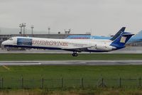 9A-CDD @ EGPK - Dubrovnik Airlines 9A-CDD spec. Soccer charter flight to PIK. Unfortunately it was raining cats and dogs this day at PIK..... :-( - by Thomas M. Spitzner