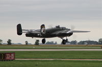 N345TH @ KDVN - Departing Runway 33.  Quad Cities Air Show.