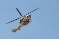 N18LA - Approaching for  water drop on  Sepulveda Basin brushfire, Los Angeles. - by Gene Arshansky
