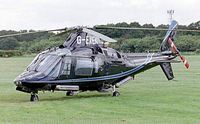 G-EXEK @ EGLD - Ex: G-OTSL > G-EEVS > SLNE > G-EXEK > G-PERI in October 2002 - Originally owned to, Direct Smooth Ltd in November 1987 as G-OSTL and originally owned to, Sloane Helicopters Ltd in June 2000 as G-EXEK. - by Clive Glaister