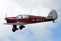 G-AEZJ @ EGBR - Percival P10 Vega Gull at The Real Aeroplane Club's Wings & Wheels weekend, Breighton Airfield, September 2012. - by Malcolm Clarke