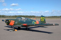 SE-KGZ @ ESMX - Saab 91B safir parked at Småland Airport, Växjö, Sweden. - by Henk van Capelle