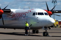 SE-LIO @ ESMX - Fokker 50 on the platform of Småland Airport,Växjö,  Sweden - by Henk van Capelle
