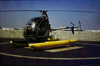 N9627F @ SNA - Costa Mesa Police Department Hughes 269C at Orange County Airport in May 1973. - by Peter Nicholson