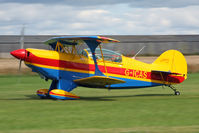 G-ICAS @ EGBR - Aviat Pitts S-2B at The Real Aeroplane Company's Wings & Wheels Weekend, Breighton Airfield, September 2nd 2012. - by Malcolm Clarke