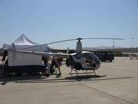 N43266 @ CMA - 1990 Robinson R22 BETA, Lycoming O-320-BC, selling rides in R22, R44 or R66 Turbine of ORBIC Helicopters FBO at CMA  during airshow Wings Over Camarillo 2012. - by Doug Robertson