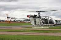 HA-PPC @ EGBR - Sud SA.313B Alouette II at The Real Aeroplane Company's Wings & Wheels weekend, Breighton Airfield, September 2012. - by Malcolm Clarke