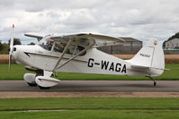 G-WAGA @ EGBR - Wag-Aero Wagabond at The Real Aeroplane Club's Wings & Wheels weekend, Breighton Airfield, September 2012. - by Malcolm Clarke