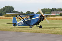 G-LCGL @ EGBR - Comper CLA7 Swift (Replica) at The Real Aeroplane Club's Summer Madness Fly-In, Breighton Airfield, August 2012. - by Malcolm Clarke