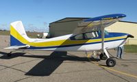 N2361G @ D39 - Cessna 180 on the ramp in Sauk Centre, MN. - by Kreg Anderson