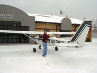 N8890U @ SGS - Preflighting at Fleming Field in S. St. Paul - by Lee Bakewell