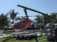 N133EH @ CMA - 1982 Messerschmitt-Bolkow-Blohm Gmbh BO105 CBS4 of Red Bull, 2 Rolls Royce Allison 250 C20 Turboshafts 420 shp each. Modified. Only helo approved by FAA for unlimited aerobatics (except outside loops). See in-flight. - by Doug Robertson