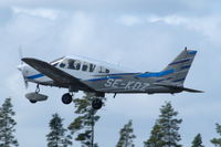 SE-KDZ @ ESMX - Piper PA-28 taking off from Småland Airport, Växjö, Sweden. - by Henk van Capelle