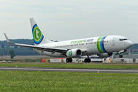 PH-HSD @ LOWL - Transavia Boeing B737-8K2 landing in LOWL/LNZ - by Janos Palvoelgyi