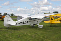 G-WAGA @ EGBR - Wag-Aero Wagabond at The Real Aeroplane Club's Wings & Wheels weekend, Breighton Airfield, September 2012. - by Malcolm Clarke