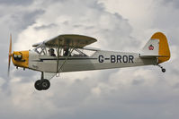 G-BROR @ EGBR - Piper L-4H Grasshopper at The Real Aeroplane Club's Summer Madness Fly-In, Breighton Airfield, August 2012. - by Malcolm Clarke
