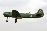 G-CEIB @ EGBR - Yakovlev Yak-18A at The Real Aeroplane Club's Summer Madness Fly-In, Breighton Airfield, August 2012. - by Malcolm Clarke