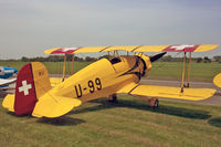 G-AXMT @ EGBR - Doflug Jungmeister Bu-133C at Breighton Airfield, June 2003. - by Malcolm Clarke