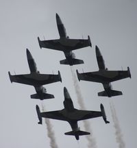 N136EM @ TIX - Black Diamond Jet Team L39 and T-33 formation