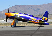 N777L @ RTS - Stewart Dawson piloting psychedelic F8F-2 RARE BEAR #77 after qualifying run @ on September 11, 2012 at Stead Airport during Reno Air Races - by Steve Nation