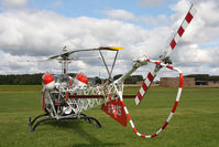 G-BAXS @ EGBR - Bell 47G-5 at The Real Aeroplane Club's Wings & Wheels weekend, Breighton Airfield, September 2012. - by Malcolm Clarke