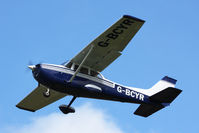 G-BCYR @ EGBR - Reims F172M Skyhawk at The Real Aeroplane Company's Wings & Wheels weekend, Breighton Airfield, September 2012. - by Malcolm Clarke