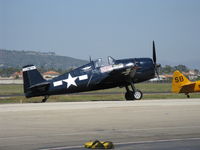 N1078Z @ CMA - 1963 S & S Special/Grumman F6F-5 HELLCAT 'Minsi III', P&W R-1820-10W Double Wasp 2,200 Hp, on the flight line - by Doug Robertson