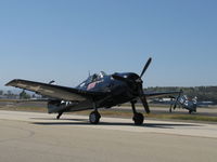 N1078Z @ CMA - 1963 S & S Special/Grumman F6F-5 HELLCAT 'Minsi III', P&W R-1820-10W Double Wasp 18 cylinder 2,200 Hp each, taxi back after landing 26 - by Doug Robertson