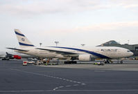 4X-ECF @ KEWR - It's very rare I get such a view of an El Al aircraft.  They usually park out beyond the terminal at Newark, allowing only for a head-on shot.  The bright early-morning sunlight highlights the handsome aircraft's lines. - by Daniel L. Berek
