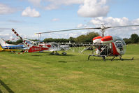 G-BAXS @ EGBR - Bell 47G-5 at The Real Aeroplane Club's Wings & Wheels weekend, Breighton Airfield, September 2012. - by Malcolm Clarke