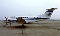 LN-PAB @ EHRD - Beech 200 Super King Air [BB-521] (Partnair) Rotterdam~PH 23/05/1984 - by Ray Barber
