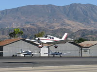 N9017J @ SZP - 1966 Piper PA-28-180 CHEROKEE, Lycoming O&VO-360 180 Hp, landing Rwy 22 - by Doug Robertson